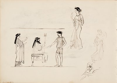 Antiche figure maschili e femminili da Albert Edelfelt