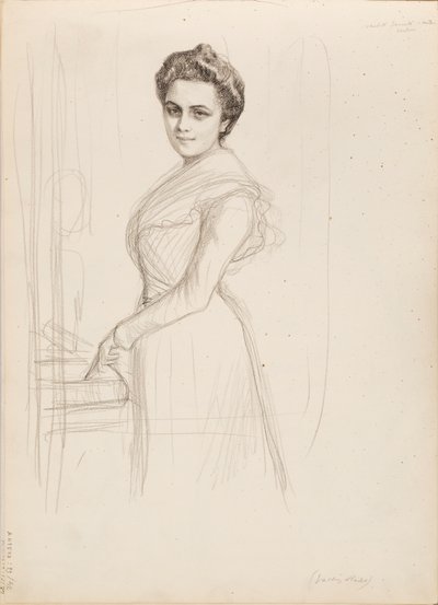 Camille Vallery-Radot, schizzo per un ritratto da Albert Edelfelt