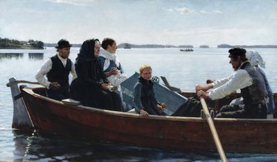 Il trasporto della bara del bambino / Il funerale di un bambino da Albert Edelfelt