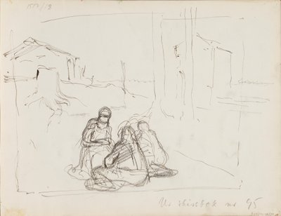 Schizzi di carattere nel paesaggio da Albert Edelfelt