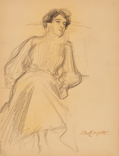 Donna seduta da Albert Edelfelt
