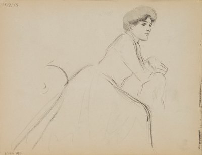 Donna seduta, profilo da Albert Edelfelt