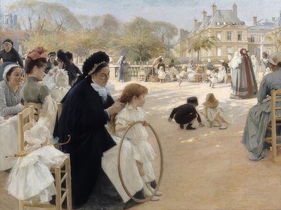 Giardino del Lussemburgo, Parigi da Albert Gustaf Aristides Edelfelt