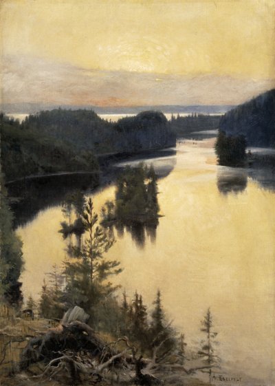 Cresta di Kaukola al tramonto da Albert Gustaf Aristides Edelfelt