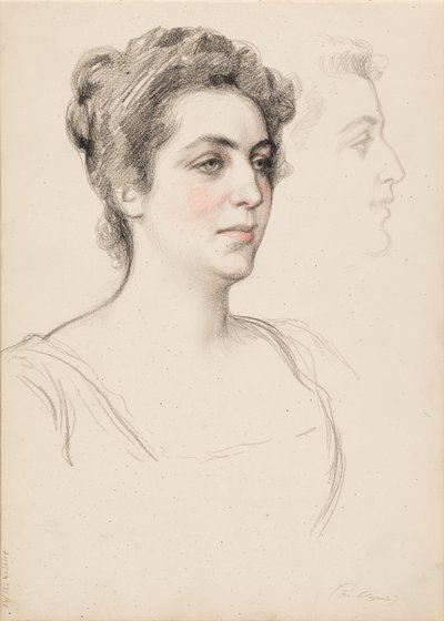 Schizzo per un ritratto di donna da Albert Edelfelt