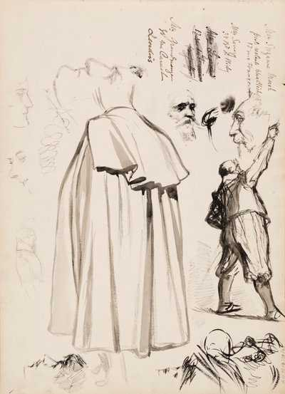 Figure maschili, volti da Albert Edelfelt