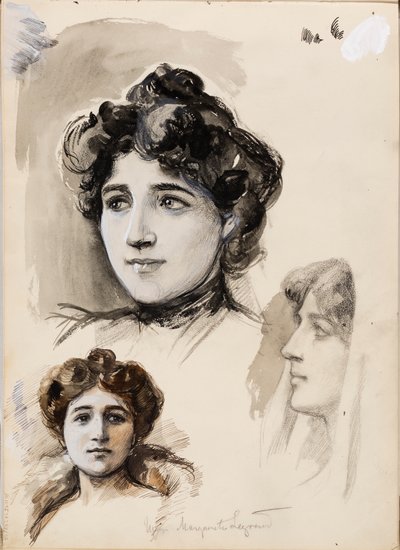 Mme Marguerite Legrand, bozzetti da Albert Edelfelt