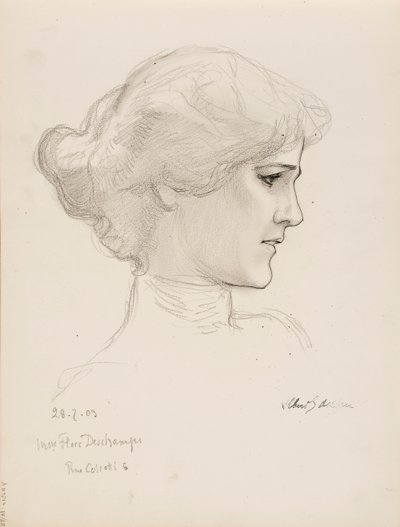 Signora Flore Deschamps da Albert Edelfelt