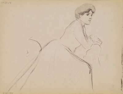 Donna seduta, profilo da Albert Edelfelt