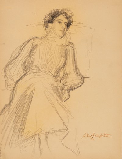 Donna seduta da Albert Edelfelt