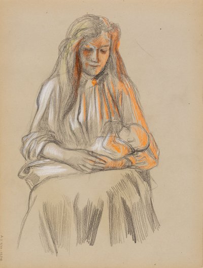 Madre e figlio da Albert Edelfelt