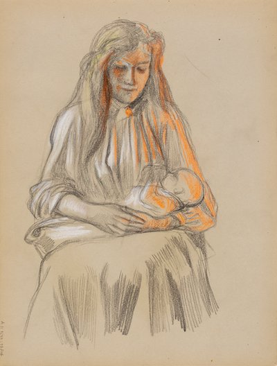 Madre e figlio da Albert Edelfelt