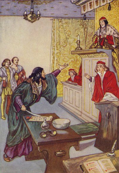 Shakespeare: Il Mercante di Venezia (litografia a colori) da Albert Edward Jackson