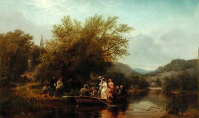 Il Giorno della Vita, o Tre Volte Attraverso il Fiume: Mezzogiorno, La Festa di Nozze, c.1865 da Albert Fitch Bellows