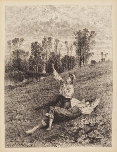 Senza Titolo (Ragazzi che Volano un Aquilone) da Albert Fitch Bellows
