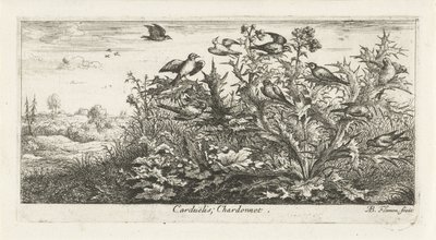 Paesaggio con cardellini nel cardo da Albert Flamen