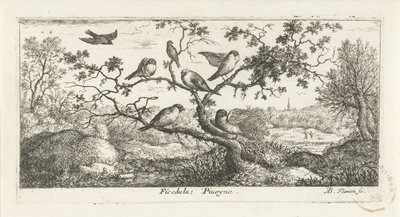 Paesaggio con beccacce (libro degli uccelli) da Albert Flamen