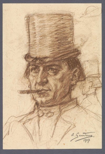 Ritratto di un uomo sconosciuto da Albert Geudens (signed by artist)