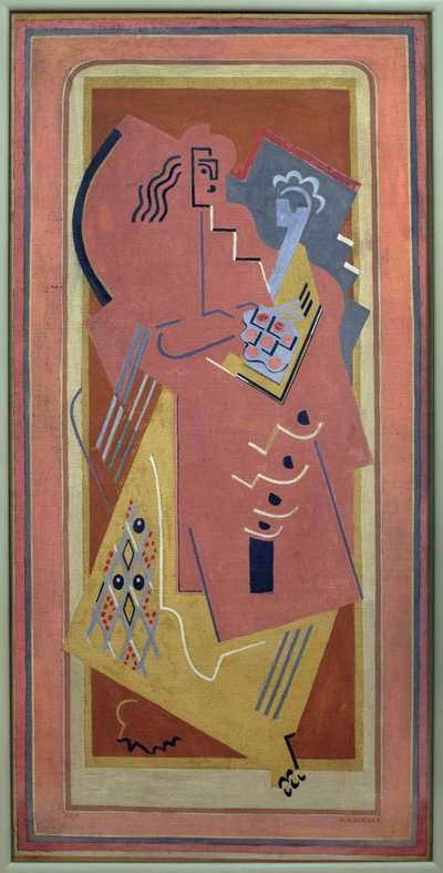 Donna e bambino; dipinto di Albert Gleizes (1881-1953), olio su tela da Albert Gleizes