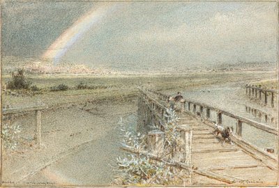 Arundel dal ponte ferroviario di Ford da Albert Goodwin