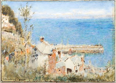 Clovelly, Devon (acquerello con gouache e inchiostro) da Albert Goodwin