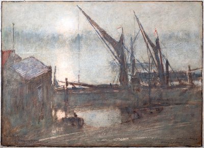 Nebbia sul fiume, Cheyney Walk, Chelsea da Albert Goodwin
