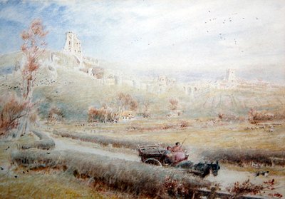 Cavallo e carrozza, Castello di Corfe da Albert Goodwin