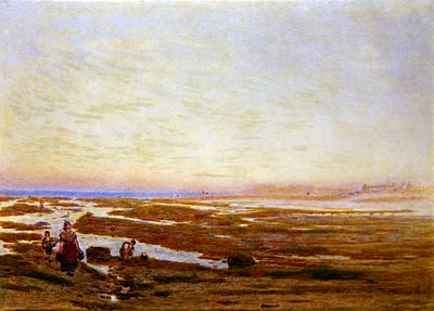 Bassa marea sulla costa meridionale, vicino a Brighton da Albert Goodwin