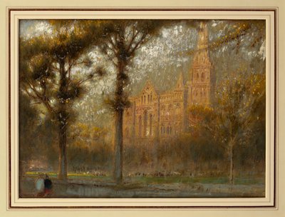 Cattedrale di Salisbury: La Facciata Ovest e la Guglia da Albert Goodwin