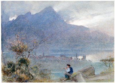Stansstad e il Pilatus, Svizzera da Albert Goodwin