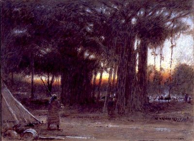 Gli alberi di banyan e la sentinella da Albert Goodwin