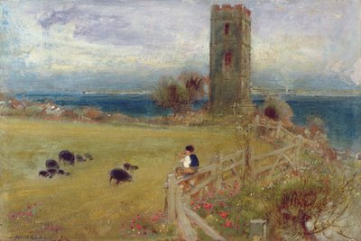 Il pastorello, Sidestrand, Norfolk da Albert Goodwin