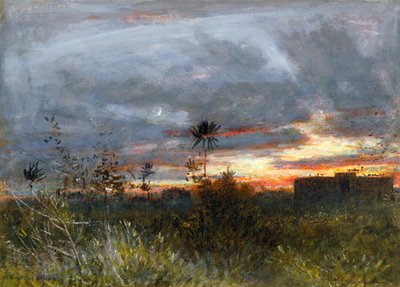 Le Torri del Silenzio, Bombay, 1909 da Albert Goodwin