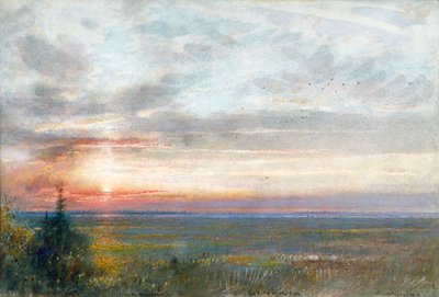 Venezia dalla terraferma da Albert Goodwin