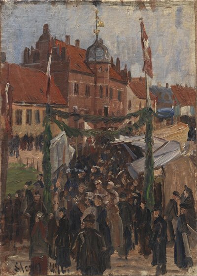 Mercato sulla Piazza di Stege da Albert Gottschalk