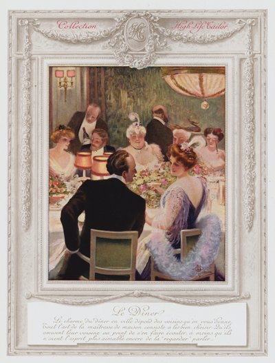 Belle Époque Parigi, Signora alla moda che cena da Albert Guillaume