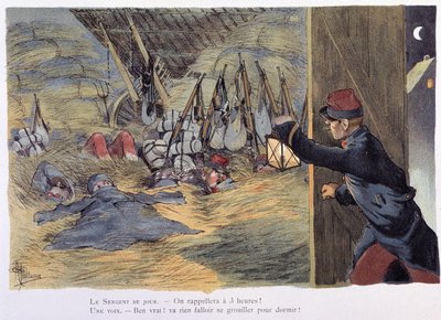 Dan la straille - in "Album militaire" di Albert Guillaume (1873-1942), circa 1900 da Albert Guillaume