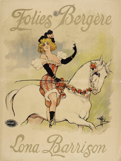 Folies Bergères. Lona Barrison, c. 1895 da Albert Guillaume