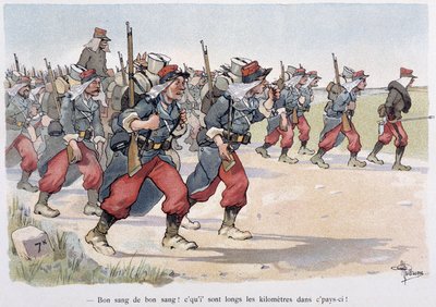 Reggimento in marcia - in "Album militare" di Albert Guillaume (1873-1942), ca. 1900 da Albert Guillaume