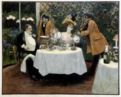 Ristorante, disegno di Guillaume da Albert Guillaume