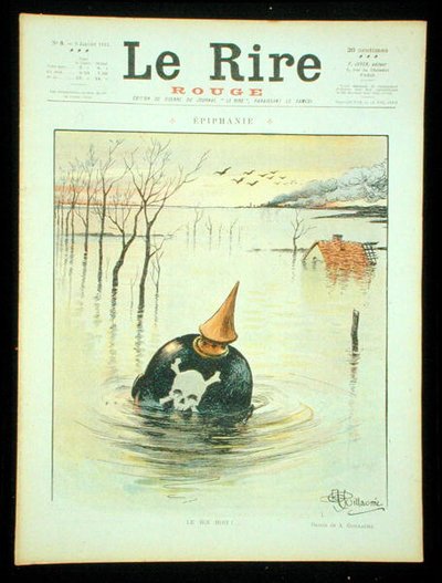 Il re beve, copertina di Le Rire Rouge, 9 gennaio 1915 da Albert Guillaume
