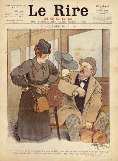 Il capotreno, vignetta da Le Rire Rouge, 27 novembre 1915 da Albert Guillaume
