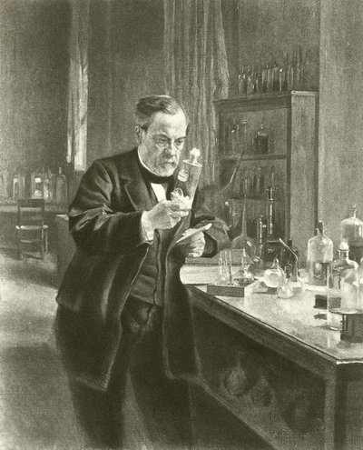 Il dottor Louis Pasteur nel suo laboratorio da Albert Gustaf Aristides Edelfelt