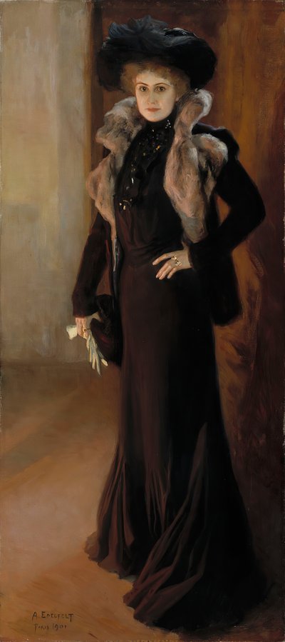 Ritratto della cantante lirica Aino Ackté da Albert Gustaf Aristides Edelfelt