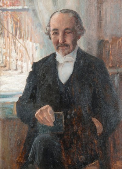 Ritratto del poeta Zacharias (Sacharias) Topelius (1818-1898) da Albert Gustaf Aristides Edelfelt