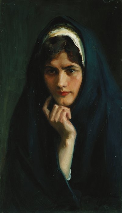 La Testa di una Ragazza, 1904 da Albert Gustaf Aristides Edelfelt
