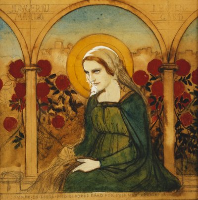 La Vergine Maria nel roseto da Albert Gustaf Aristides Edelfelt