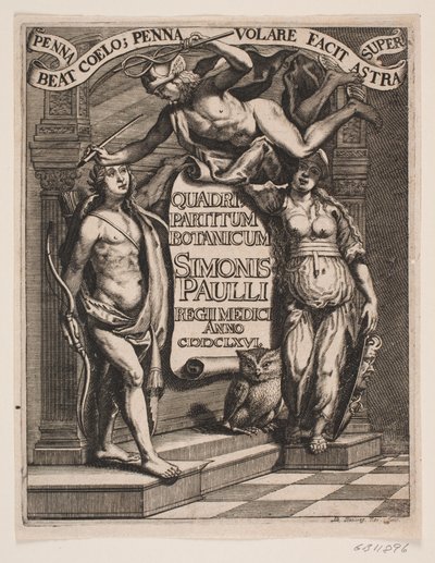 Frontespizio per Simon Paulli, "Quadripartitum Botanicum", 1667 da Albert Haelwegh