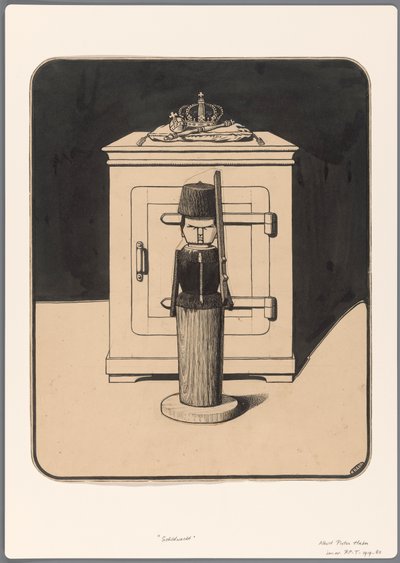 Bozzetto per una caricatura politica: La sentinella di legno da Albert Hahn (I)
