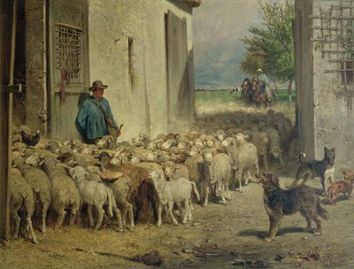 Ritorno al recinto delle pecore, 1860 da Albert Heinrich Brendel